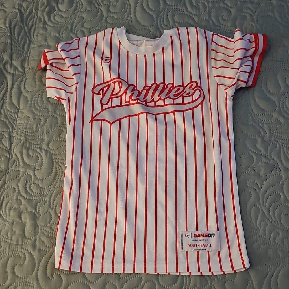 GameOn Philadelphia Phillies Youth Small Pinstripe Baseball Jersey